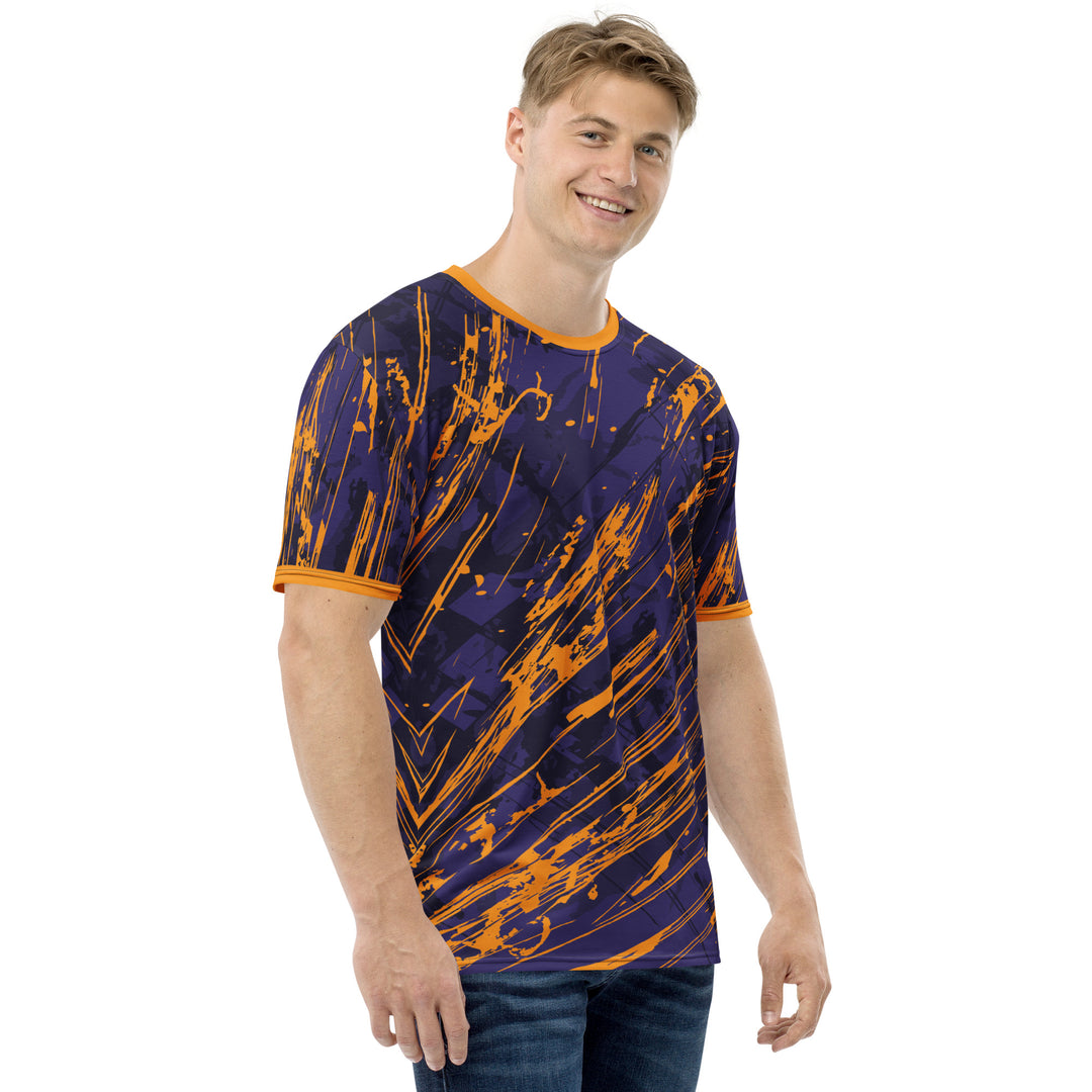 Premium Men's Jersey - Purple-Orange Explosion