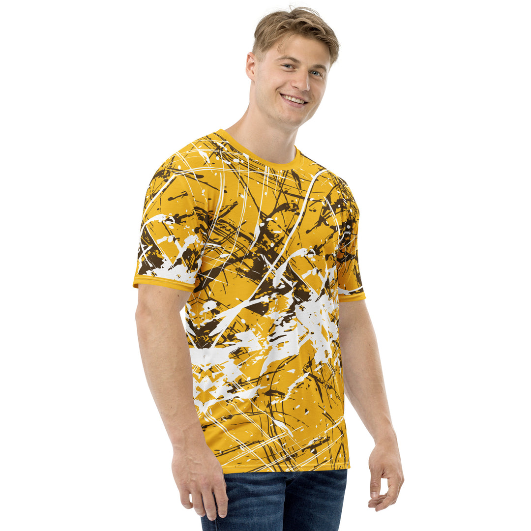 Premium Men's Jersey - Yellow-White Grains