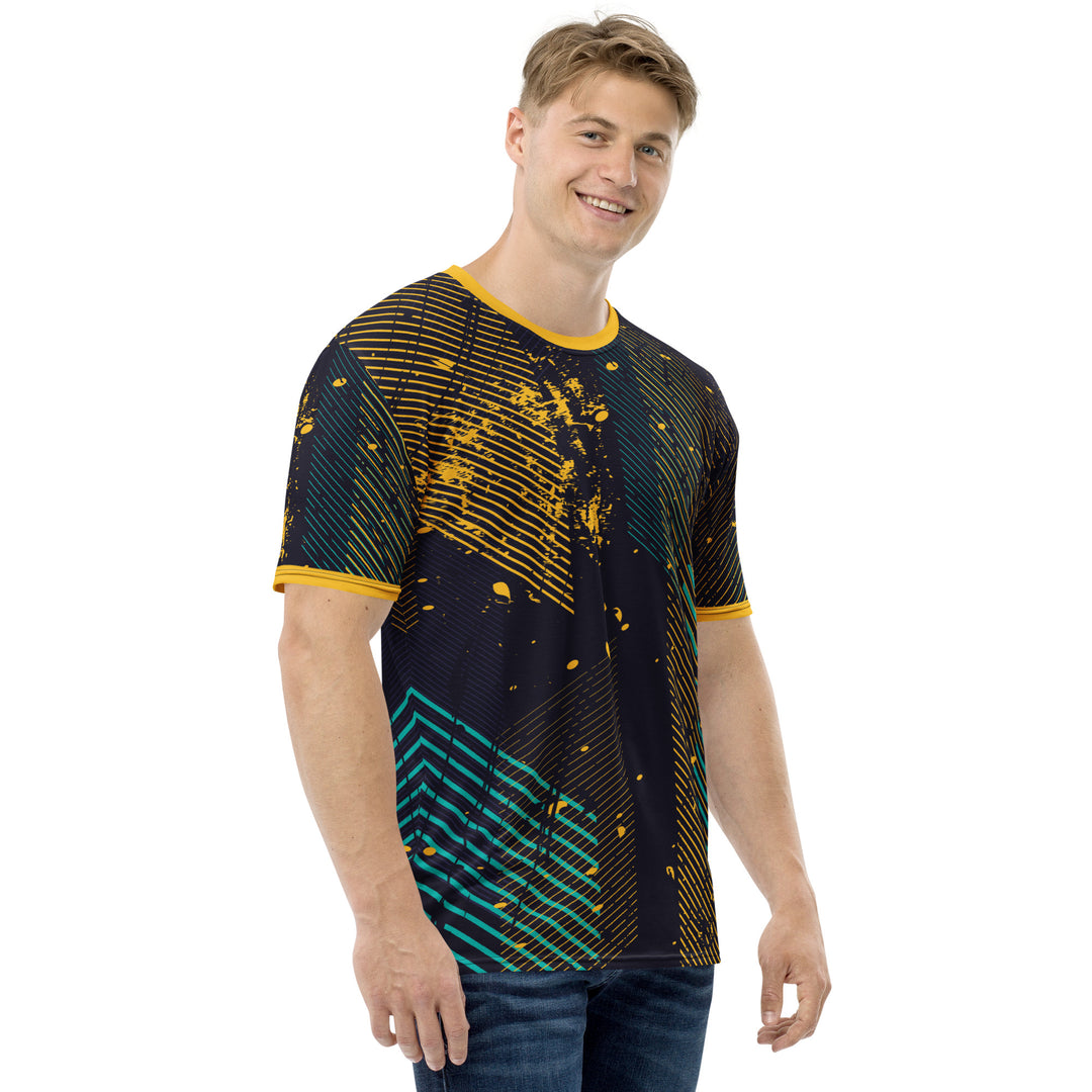 Premium Men's Jersey - Black-Yellow Trace