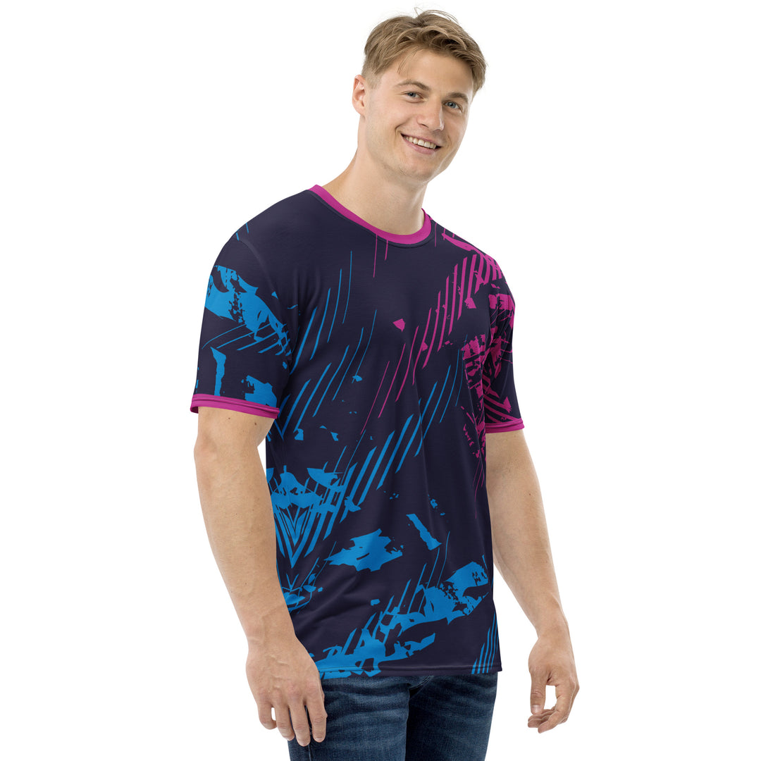 Premium Men's Jersey - Blue-Pink Spot