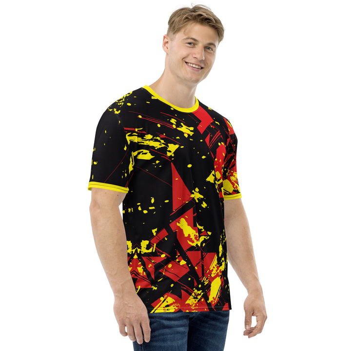 Premium Men's Jersey - Black-Yellow Particle