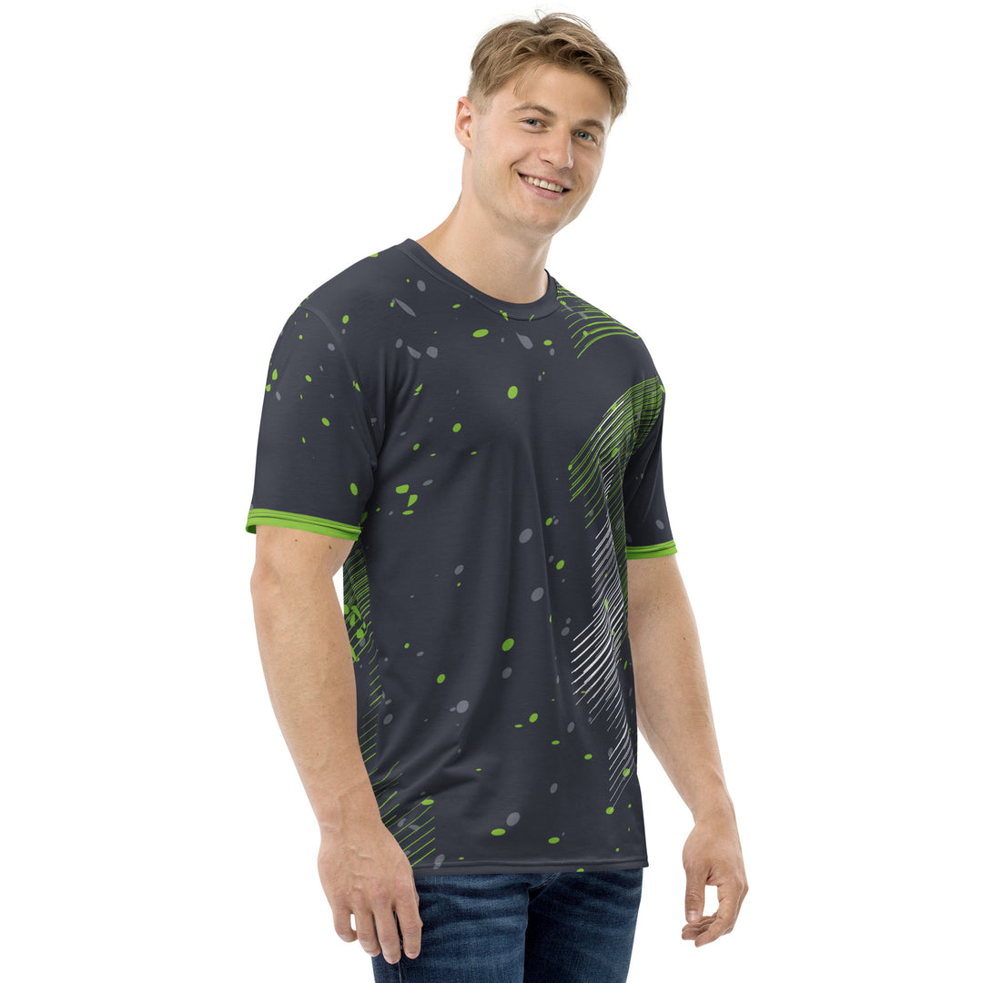 Premium Men's Jersey - Black-Green Snow