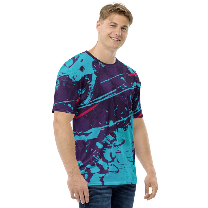 Premium Men's Jersey - Purple-Turquoise Deep