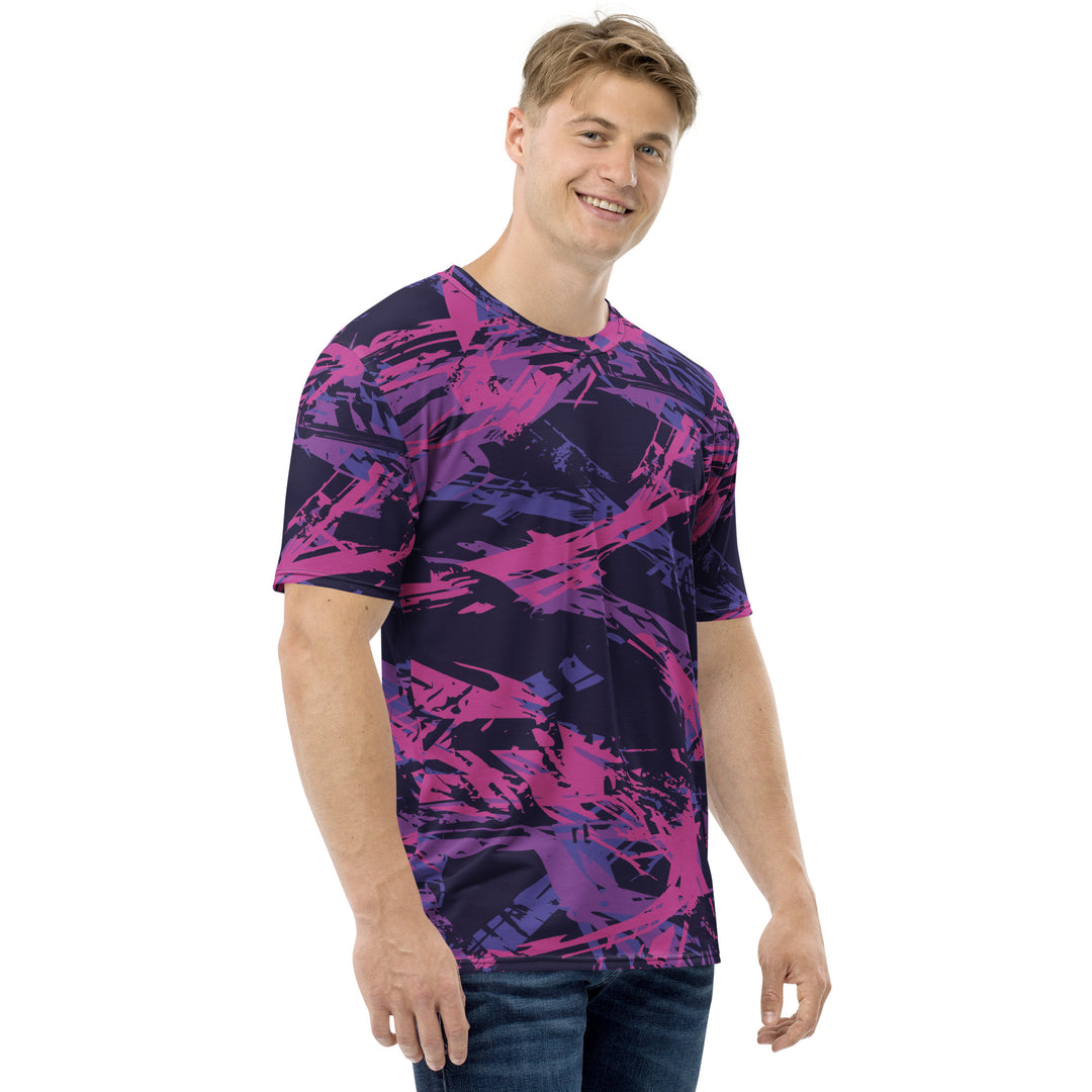 Premium Men's Jersey - Purple-Pink Script