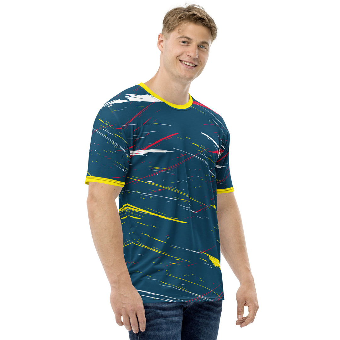 Premium Men's Jersey - Blue-Yellow Hit