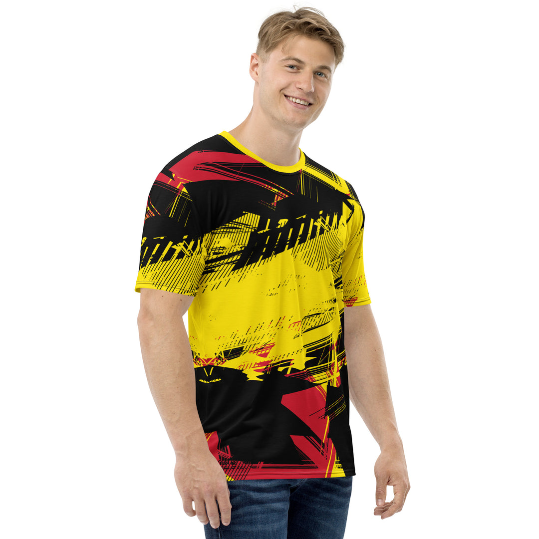 Premium Men's Jersey - Black-Yellow Rank