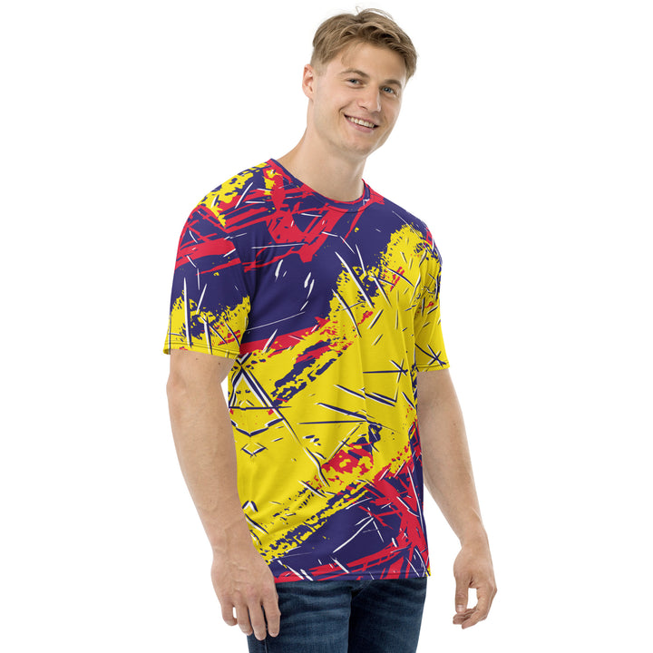 Premium Men's Jersey - Purple-Yellow Stream