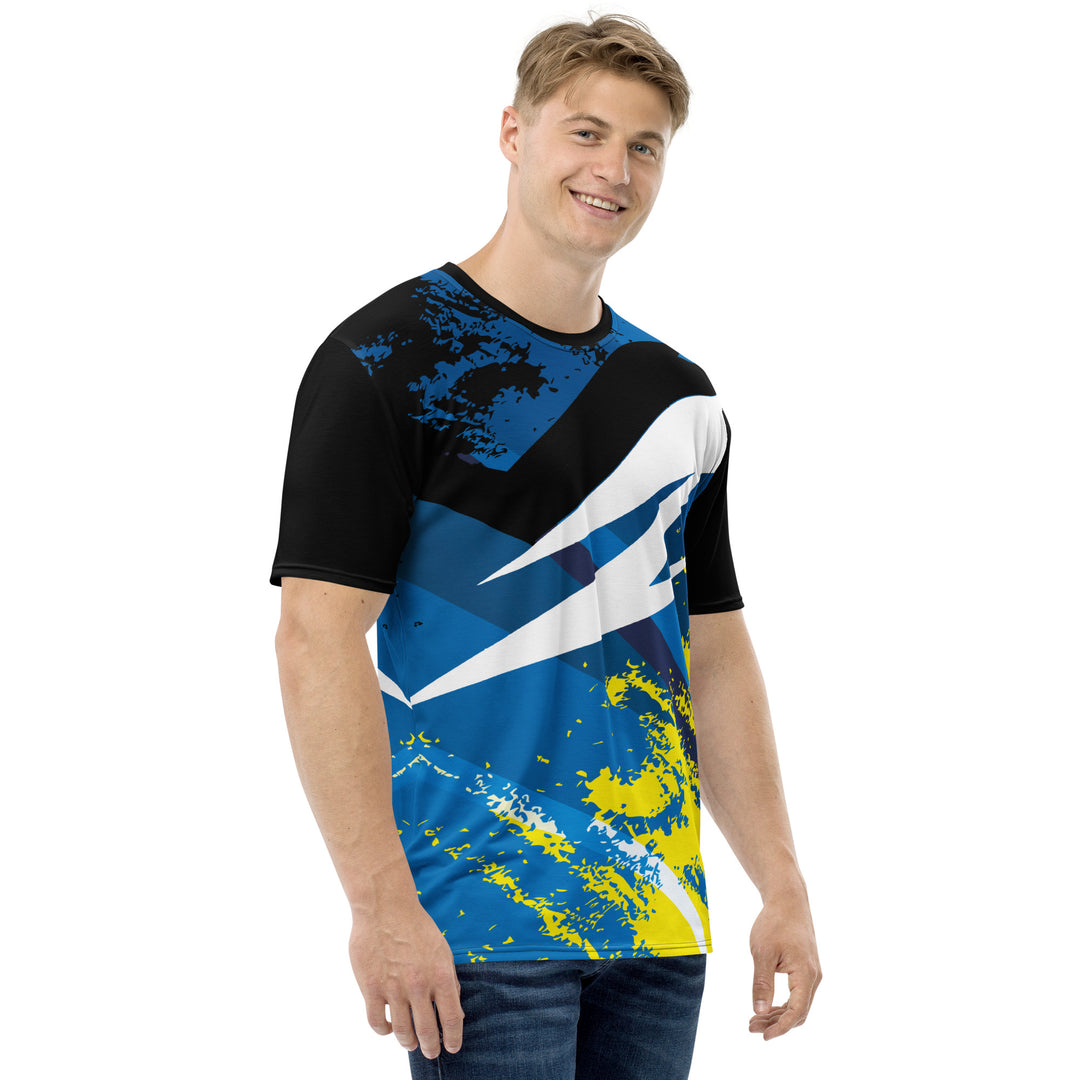 Premium Men's Jersey - Blue-Yellow Signal