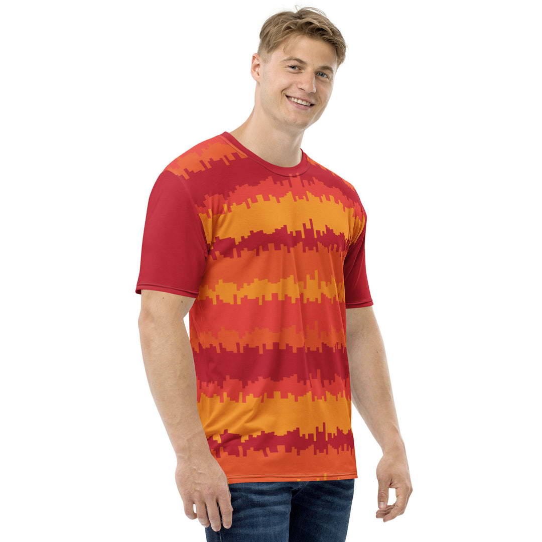 Premium Men's Jersey - Orange-Red Sunset