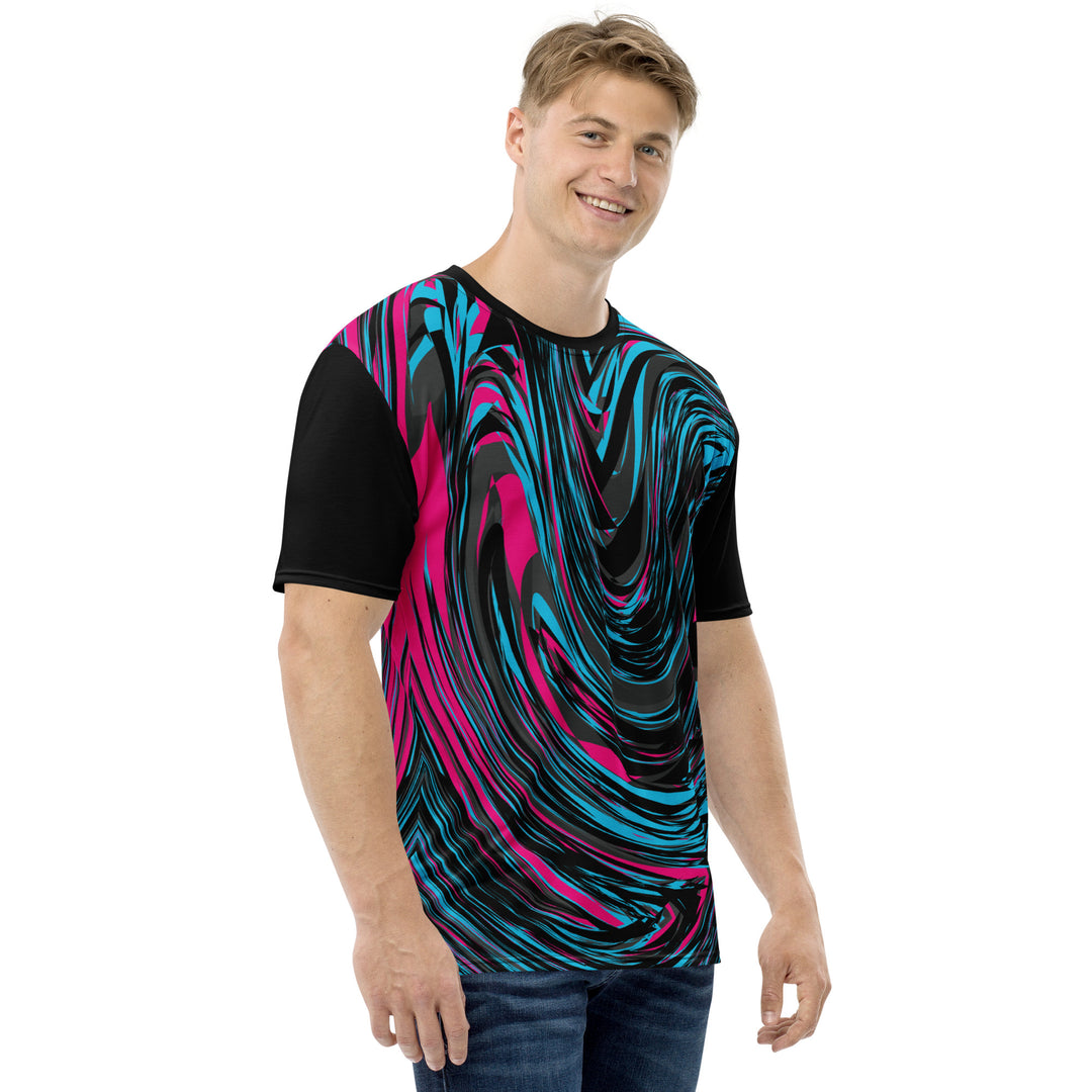 Premium Men's Jersey - Blue-Pink Blend