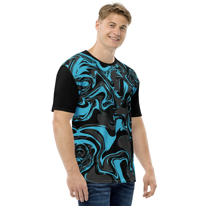 Premium Men's Jersey - Black-Blue Bluff