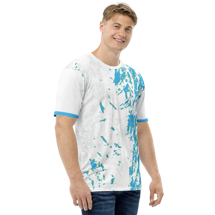 Premium Men's Jersey - White-Turquoise Action