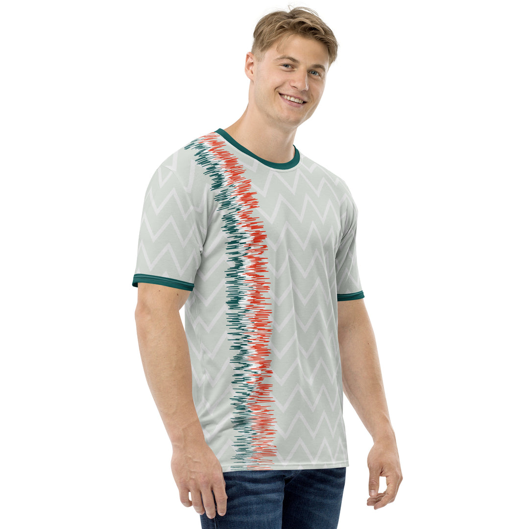 Premium Men's Jersey - Grey-Green Jagged