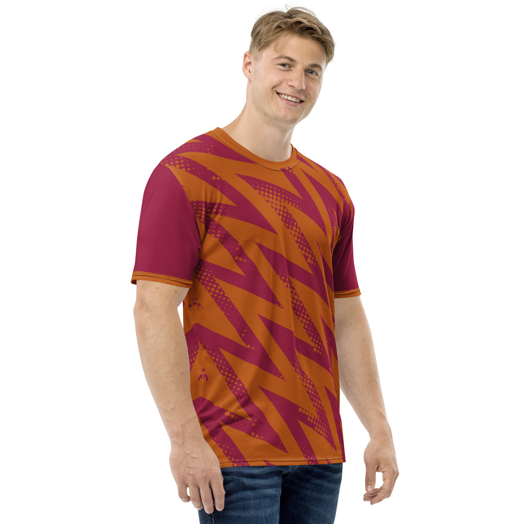 Premium Men's Jersey - Red-Orange Bolt