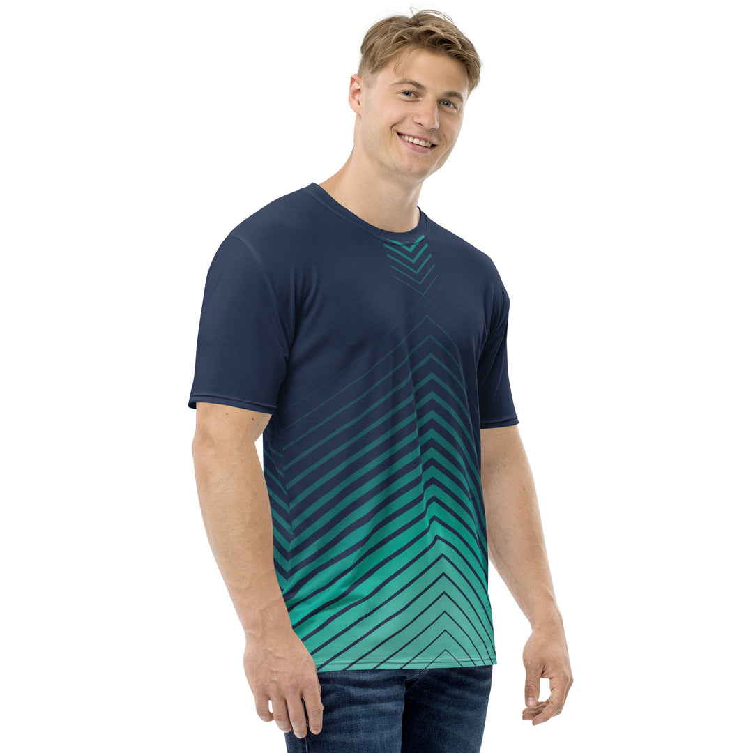 Premium Men's Jersey - Blue-Green Arrow