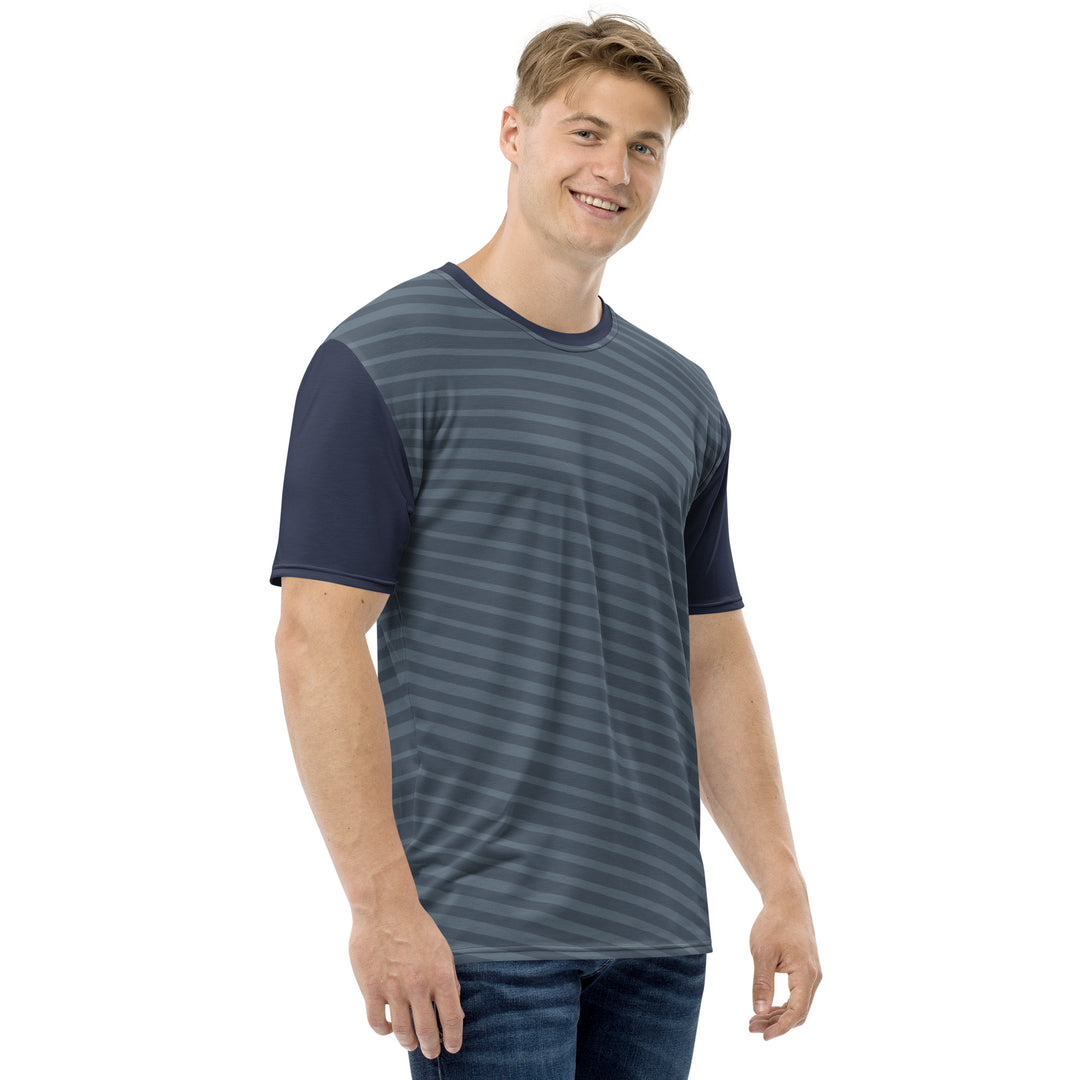 Premium Men's Jersey - Grey-Purple Stripes