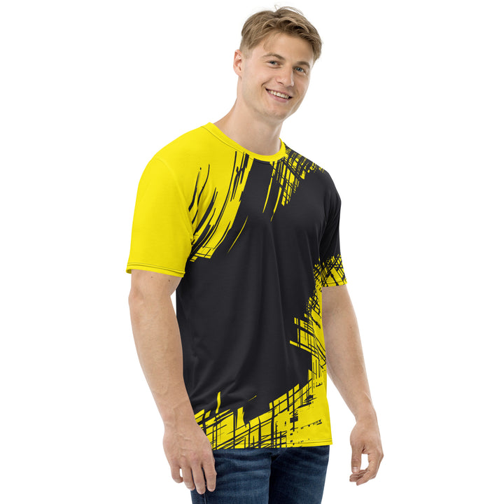 Premium Men's Jersey - Black-Yellow Race