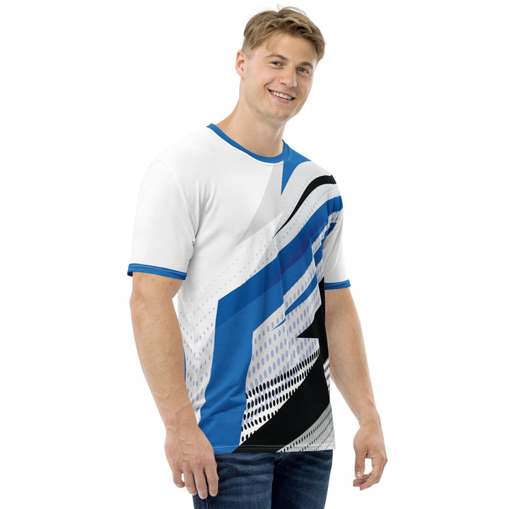 Premium Men's Jersey - White-Blue Strike