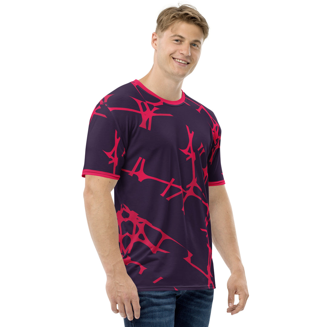 Premium Men's Jersey - Purple-Red Wire