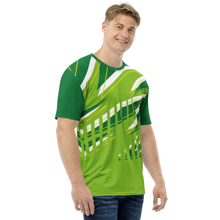 Premium Men's Jersey - Green-White Barrier