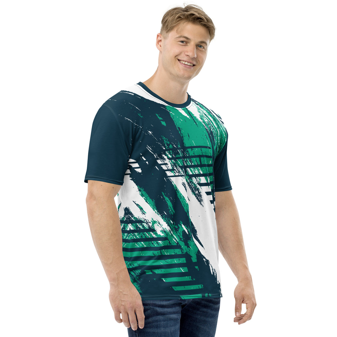 Premium Men's Jersey - White-Green Path