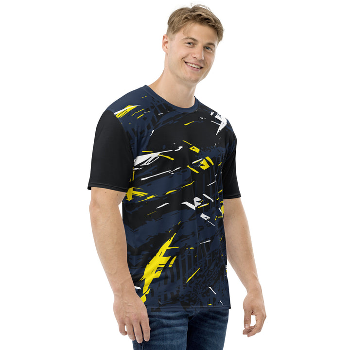 Premium Men's Jersey - Black-Yellow Sparks