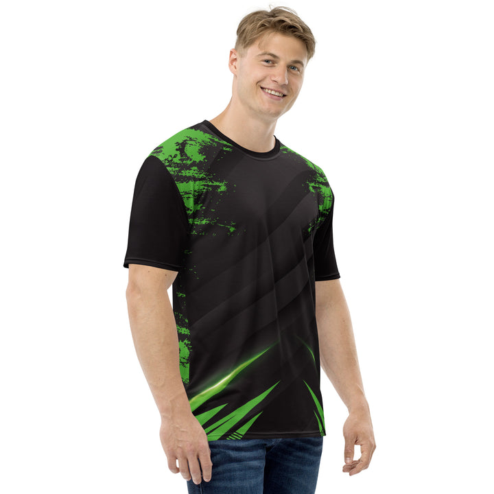 Premium Men's Jersey - Black-Green Spike