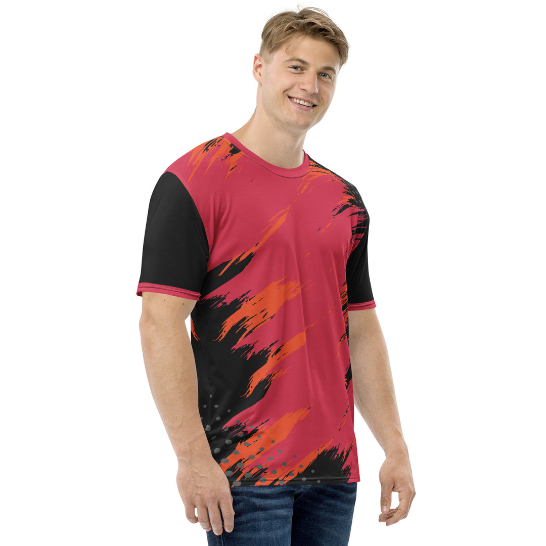 Premium Men's Jersey - Red-Black Overdraw