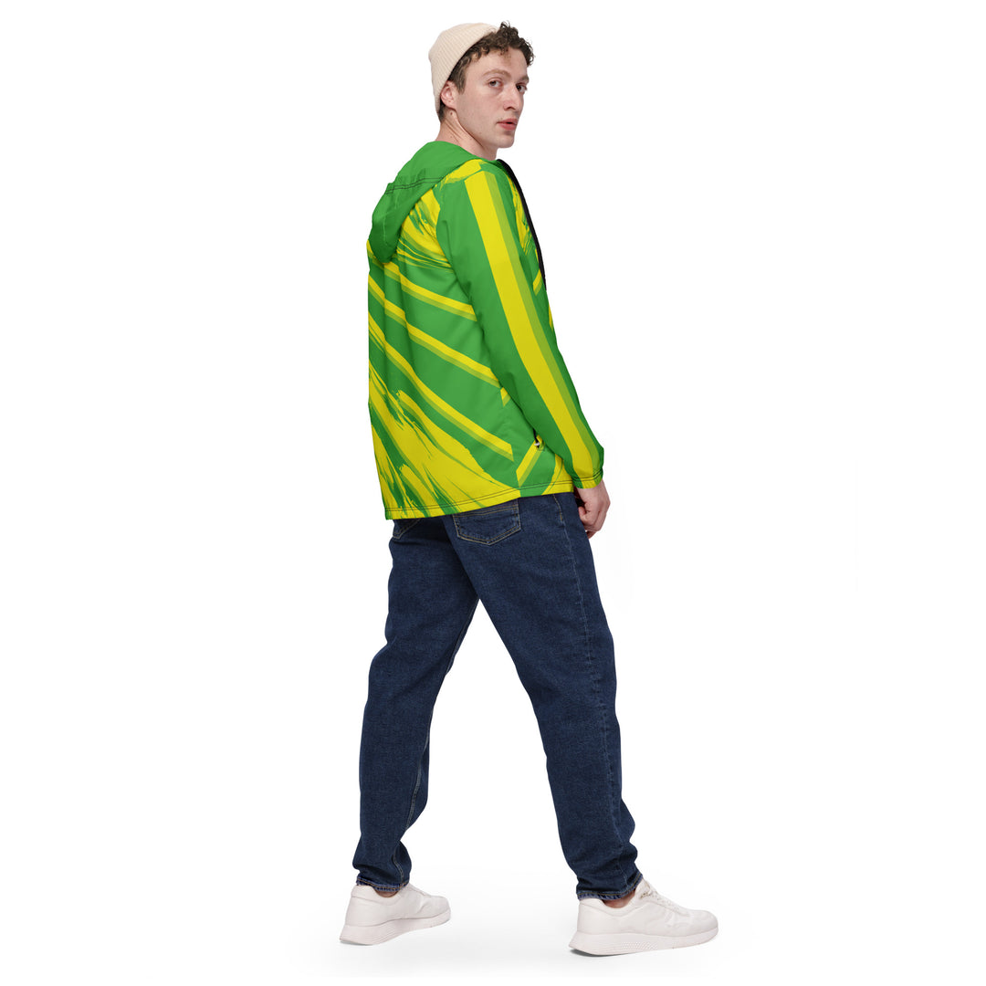 Men’s Windbreaker - Green-Yellow Explosion