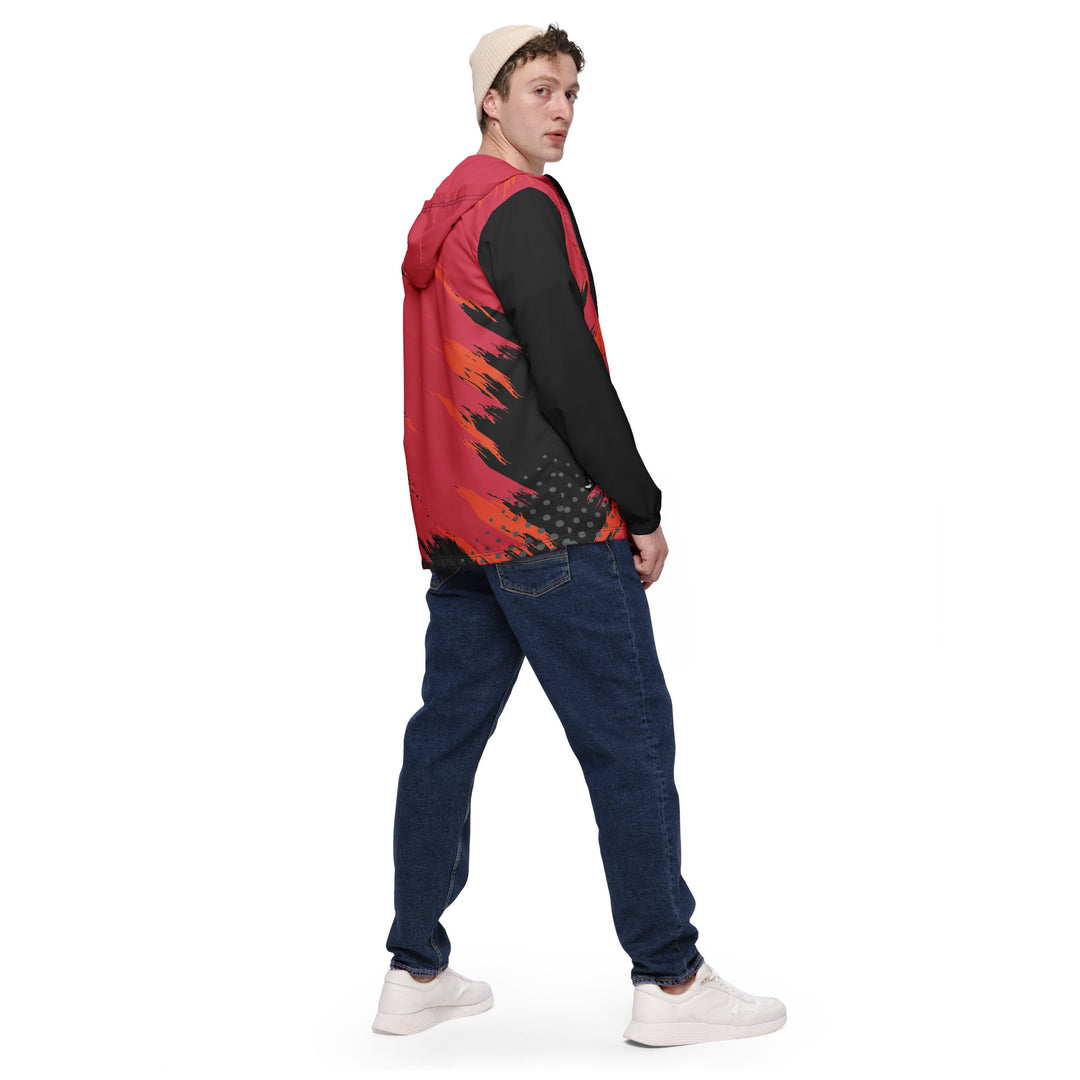 Men’s Windbreaker - Red-Black Overdraw