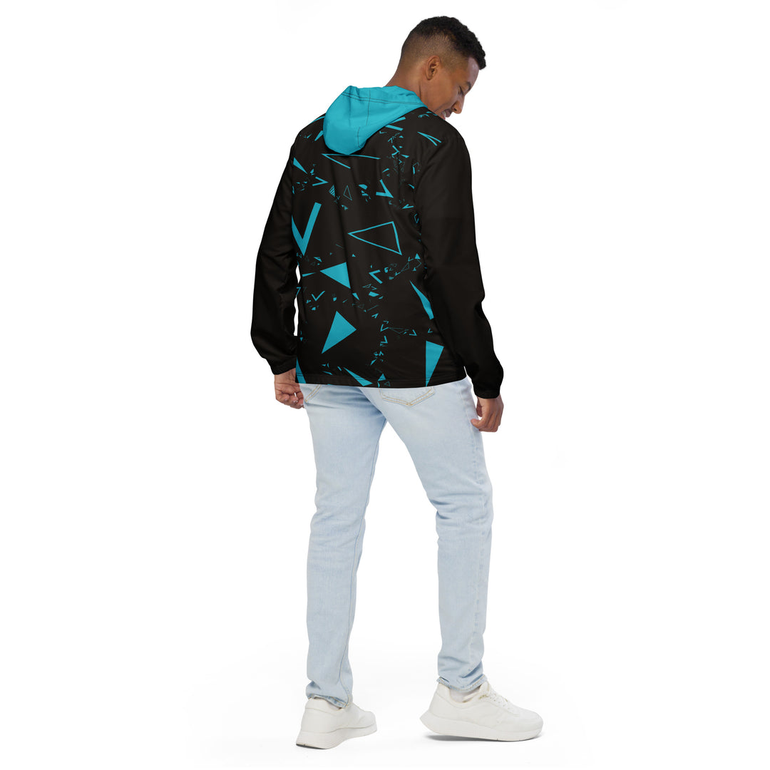 Men’s Windbreaker - Black-Blue Game