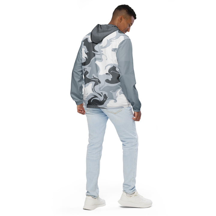 Men’s Windbreaker - Grey-White Smoke