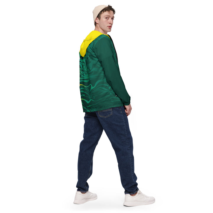 Men’s Windbreaker - Green-Yellow Smoke