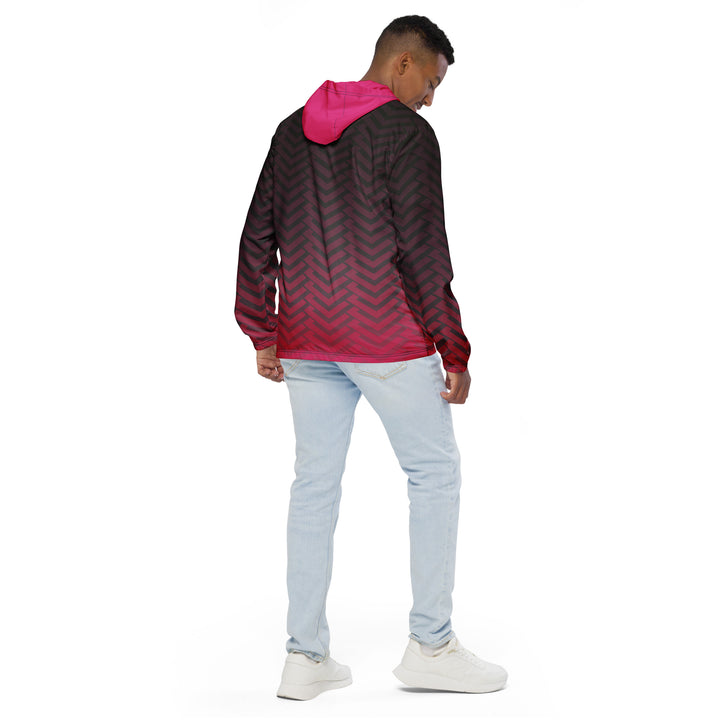 Men’s Windbreaker - Pink-Black Arrow