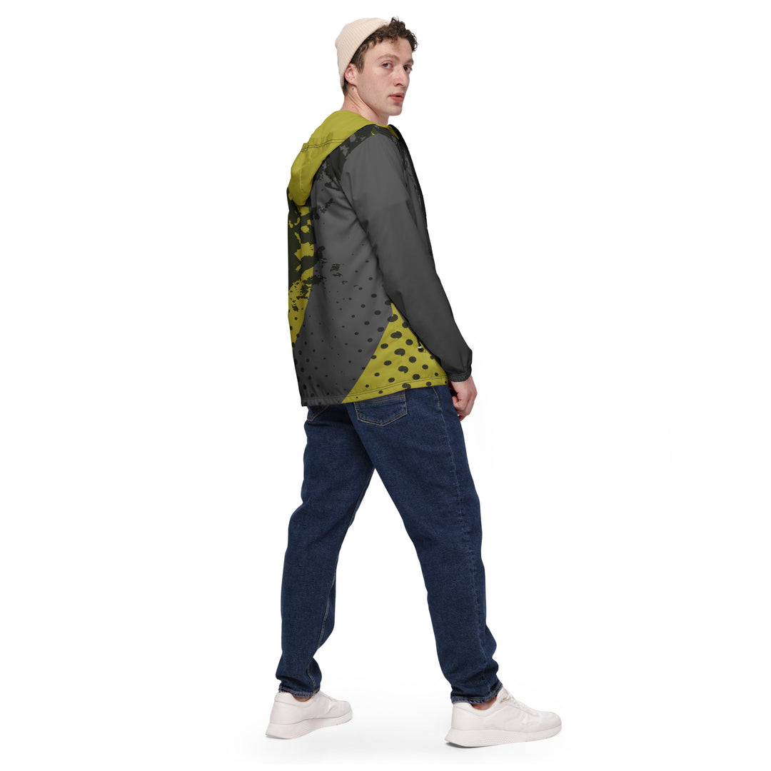 Men’s Windbreaker - Grey-Yellow Moon