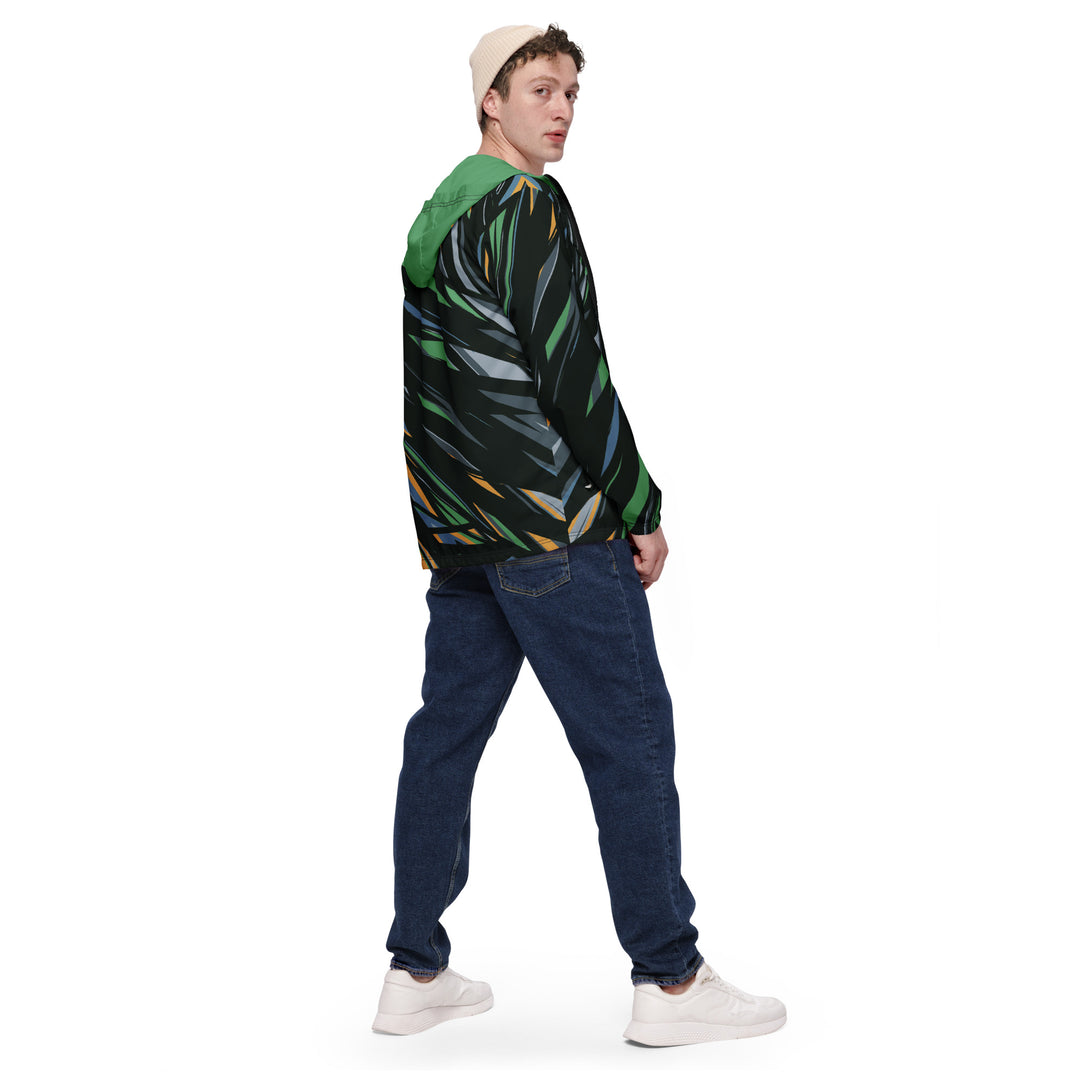 Men’s Windbreaker - Black-Green Jungle