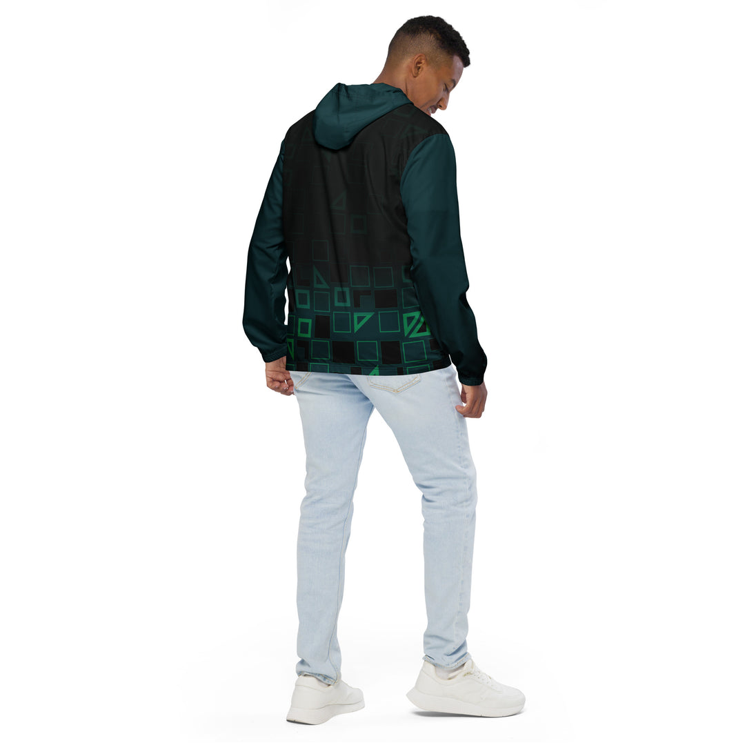 Men’s Windbreaker - Green-Black Game