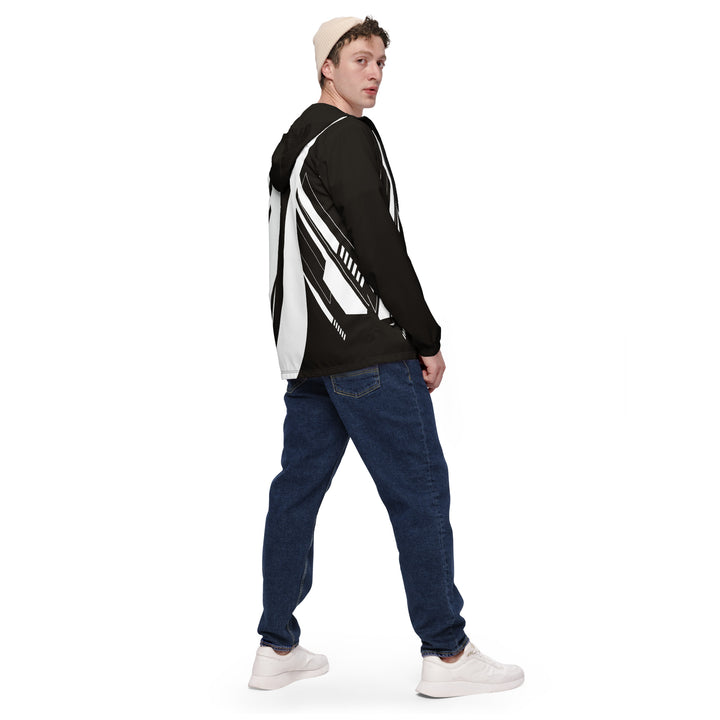 Men’s Windbreaker - Black-White Ribbon