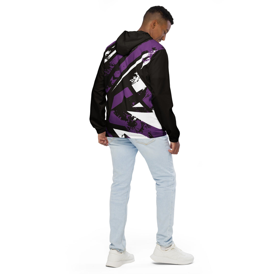 Men’s Windbreaker - Black-Purple Charge