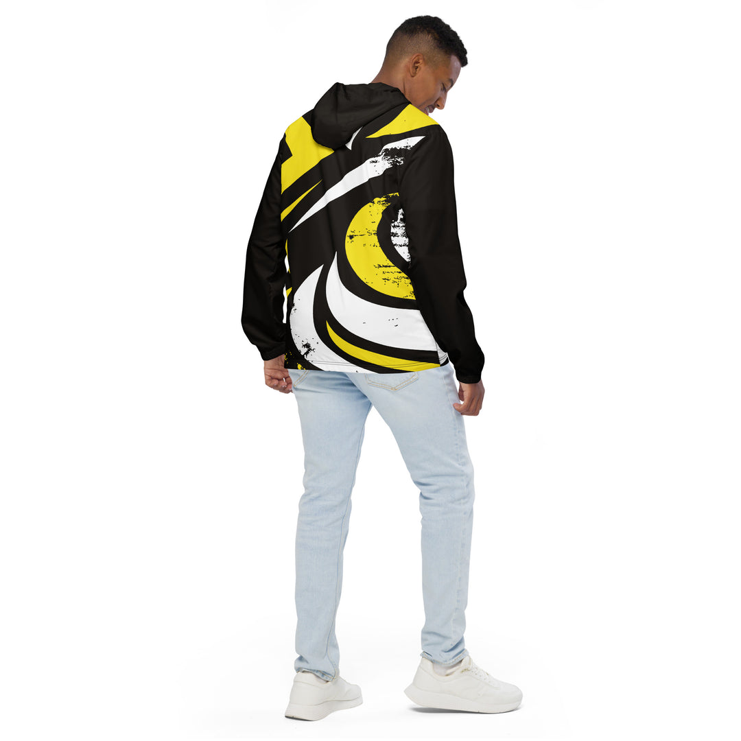 Men’s Windbreaker - Black-Yellow Street