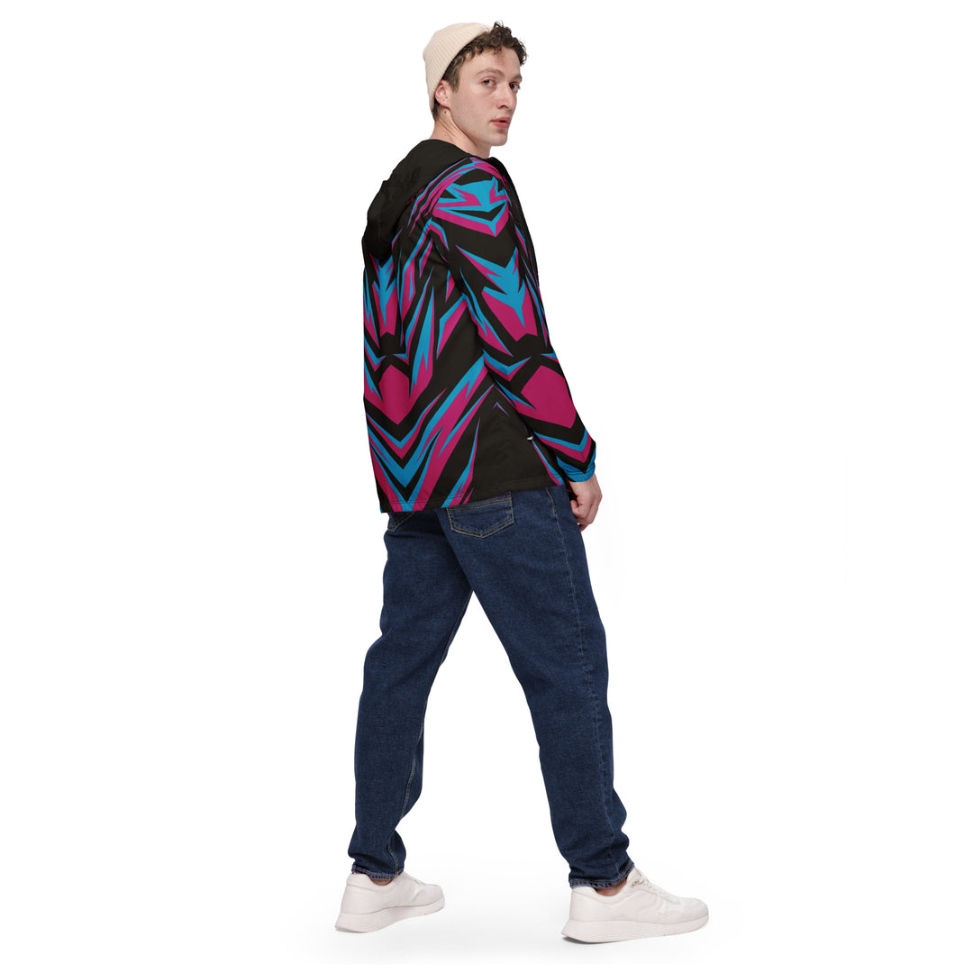 Men’s Windbreaker - Black-Pink Transform