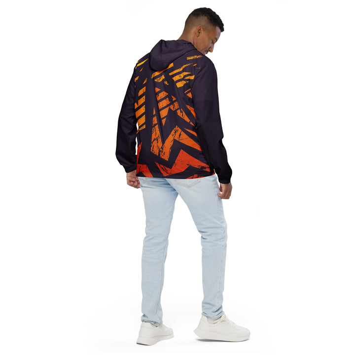 Men’s Windbreaker - Brown-Orange Sharp