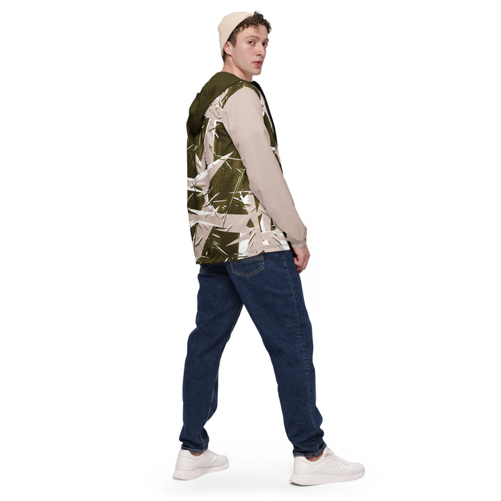 Men’s Windbreaker - Brown-White Electric