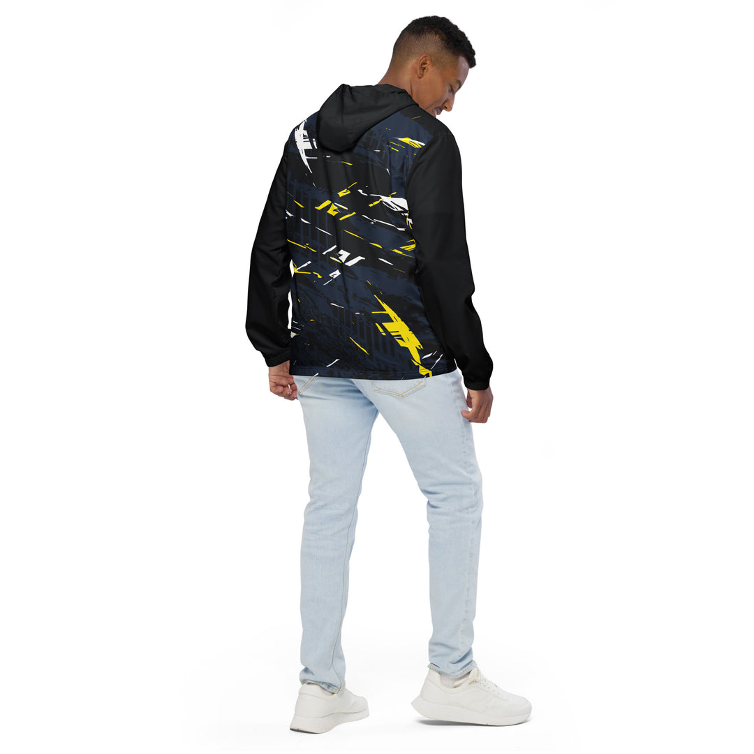 Men’s Windbreaker - Black-Yellow Sparks