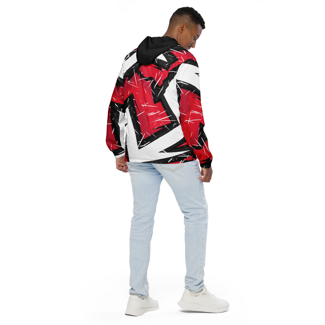 Men’s Windbreaker - White-Red Sparks