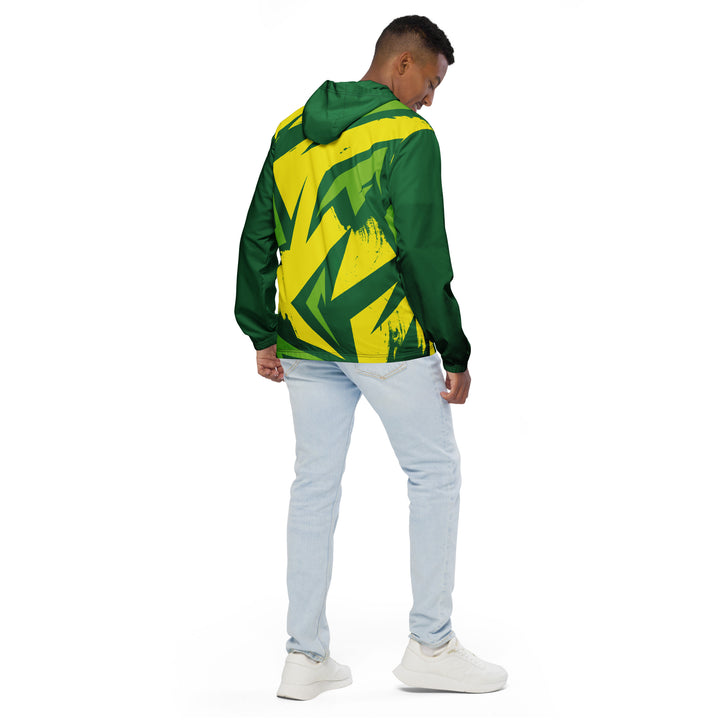 Men’s Windbreaker - Green-Yellow Edge