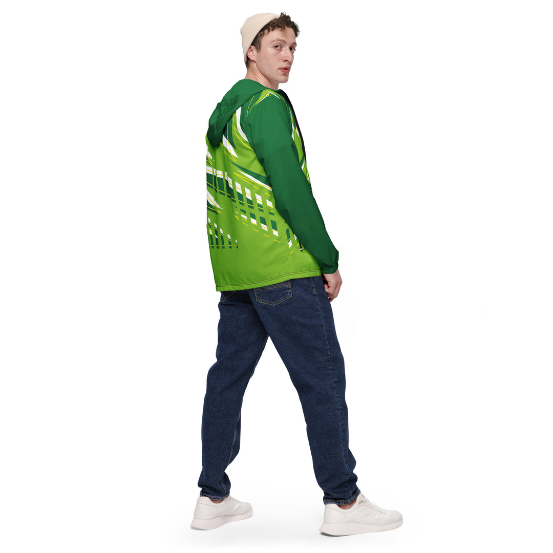 Men’s Windbreaker - Green-White Barrier