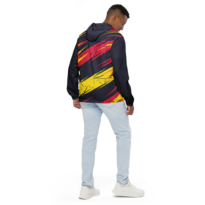 Men’s Windbreaker - Grey-Red Quick