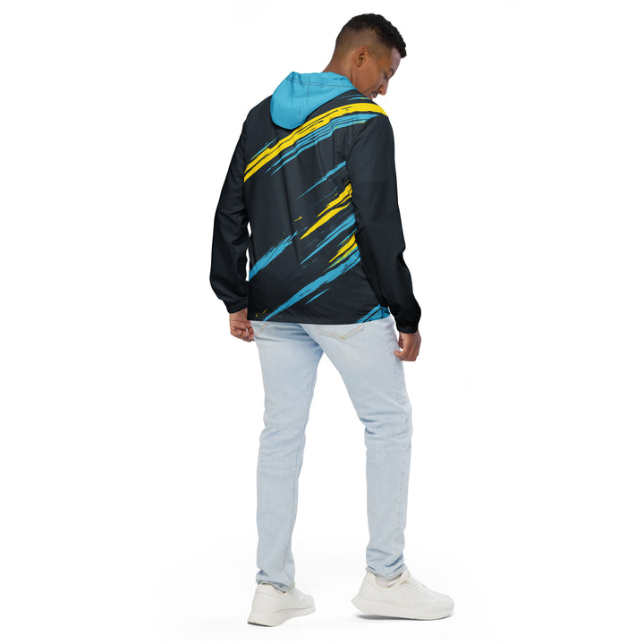 Men’s Windbreaker - Yellow-Blue Rain