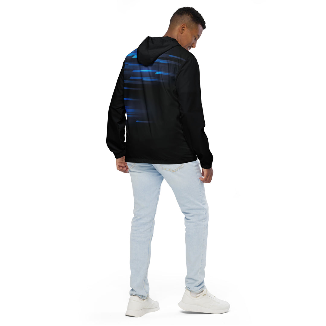 Men’s Windbreaker - Black-Blue Speed